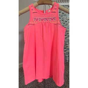 Oshkosh Orange Pink Top, Size 7, Glittery Pink, Sleeveless, Cute!